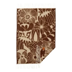 Barnpläd Blomranka baby Brown/beige