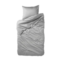 Bäddset Vide Satin 150x210cm Mörkgrå