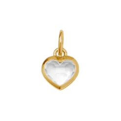 Berlock beloved heart Guld Klar