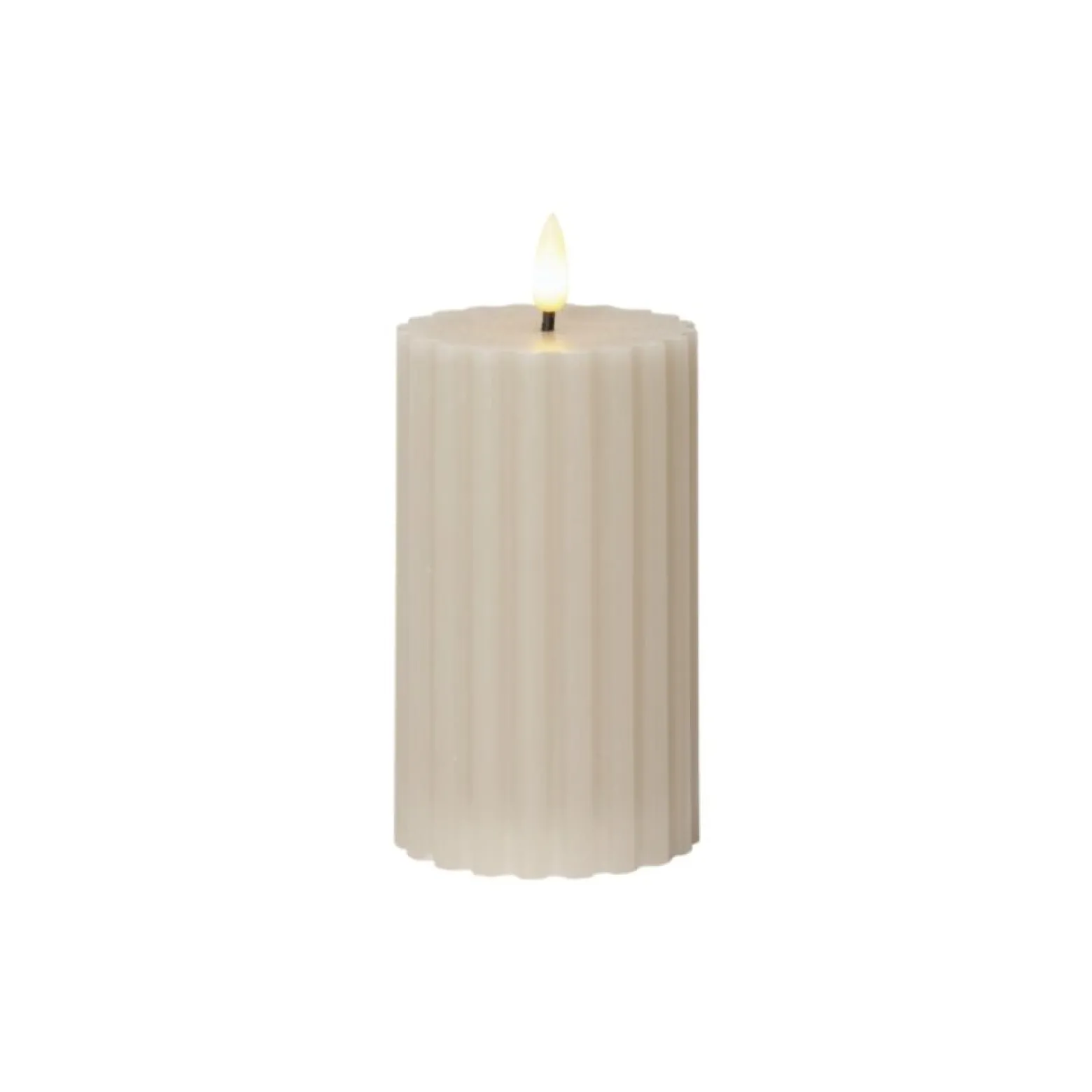 Blockljus 7,5x15cm LED Beige