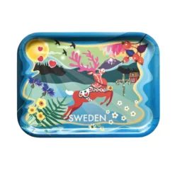 Bricka 20x27 cm Dala deer Sweden