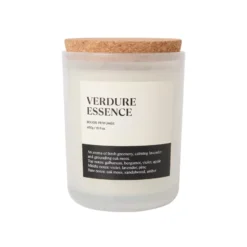 Doftljus med kork lock 450gr Vit
