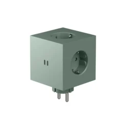 Förgreningsuttag Square 2 USB-C Oak Green