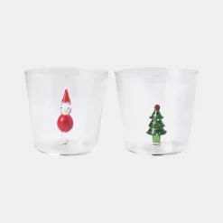 Glas Deco X-mas 2 st multi