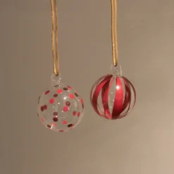 Glaskulor Mönstrade 2-p 6cm