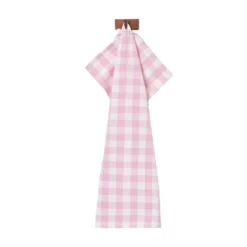Kökshanduk Gingham Ljusrosa