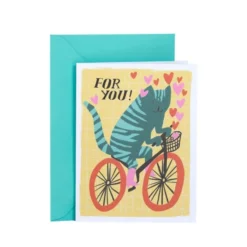 Kort for you - katt på cykel