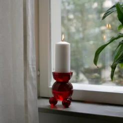 Ljusstake DT Kulan L Röd