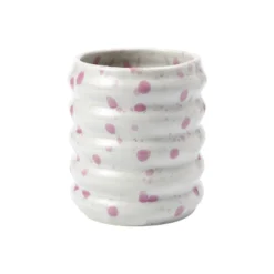 Mugg Wavy Vit/Rosa