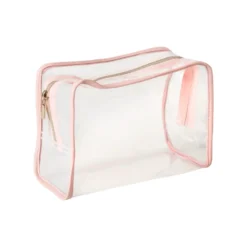 Necessär 23x17 cm transparent/rosa