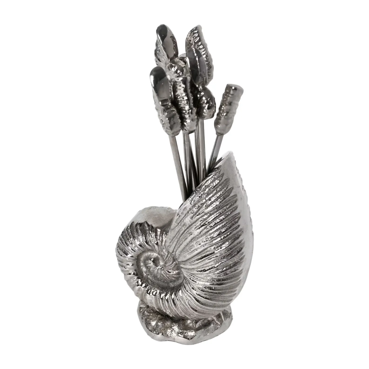 Plockpinnar Shell 6-p Silver