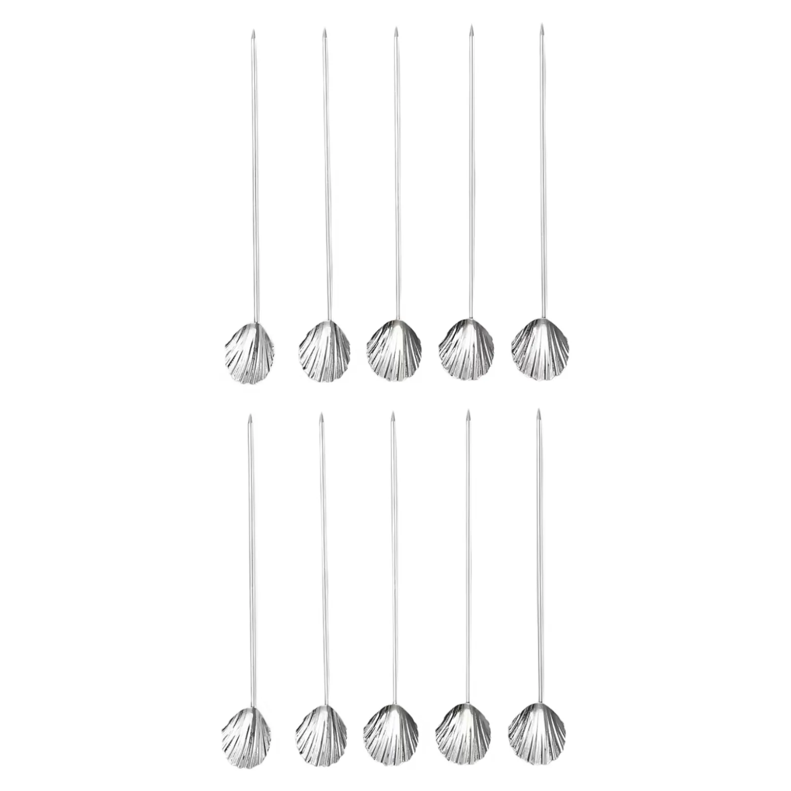 Plockskedar Shell 10 st Silver