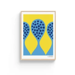 Poster Bird´s 1967- no.5 Blå/Gul