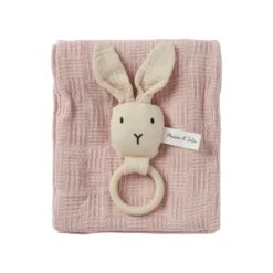 Presentbox Etienne skallra + filt Rosa