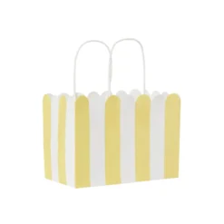 Presentpåse S Frill rand gul/vit
