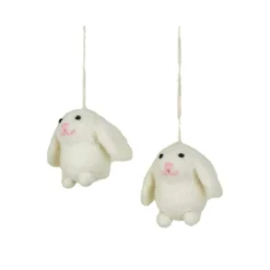 Påskhänge Mini Kanin 2-pack vit