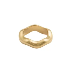 Ring Bolded Wavy Guld 16mm