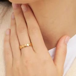 Ring Confetti Guld 17,5 mm