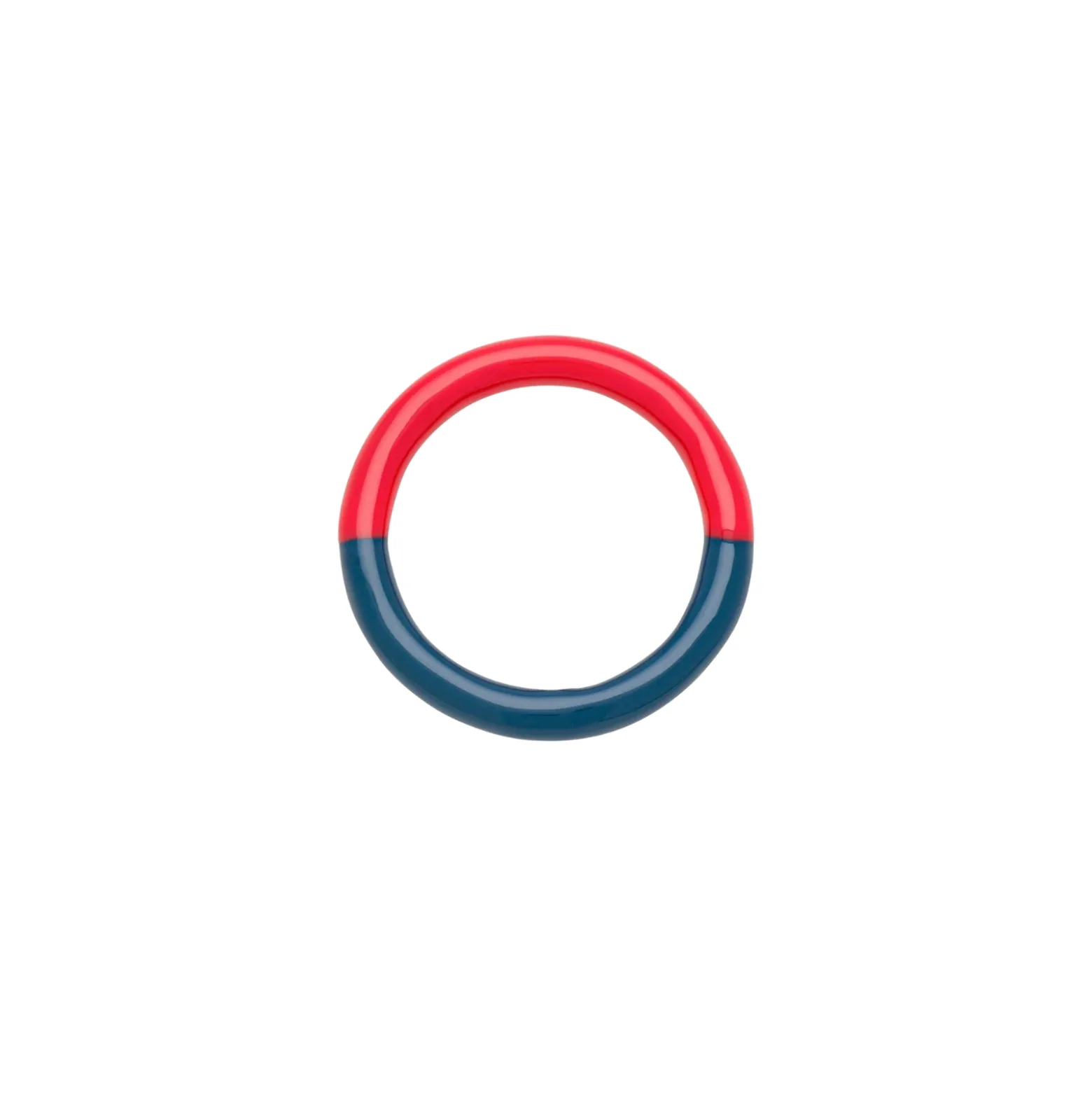 Ring Double color Blue/Coral