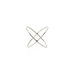 Ring korsad silver 18-19 mm