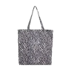 Shoppingkasse hopvikbar Mia Zebra svart/vit