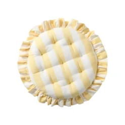 Sittdyna Block Frill rund Gul