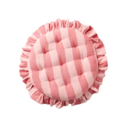 Sittdyna Block Frill rund Rosa