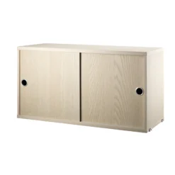 Skåp m skjutdörrar 78x30x42 ask