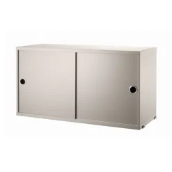 Skåp m skjutdörrar 78x30x42 beige