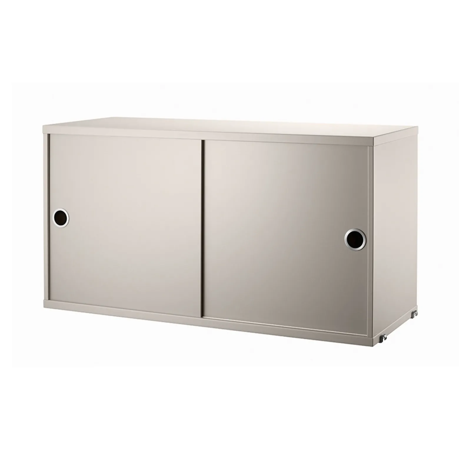 Skåp m skjutdörrar 78x30x42 beige