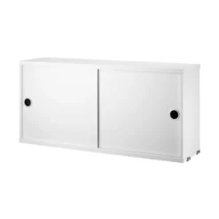 Skåp m skjutdörrar 78x20x37 målad