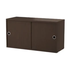 Skåp m skjutdörrar 78x30x42 Mörk EK