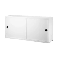 Skåp m skjutdörrar 78x20x37 vit