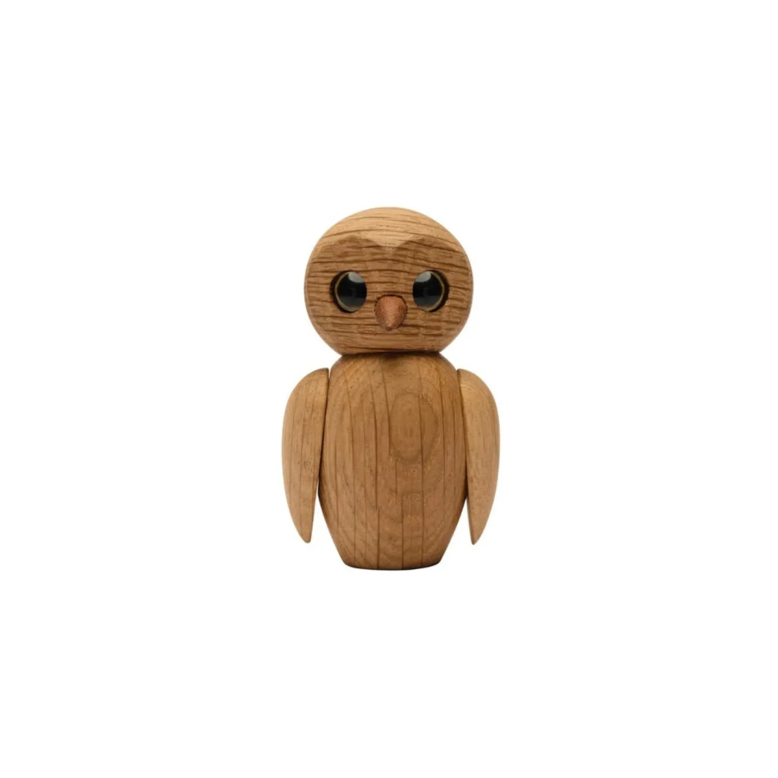 Träfigur Wise Uggla 7 cm Ek